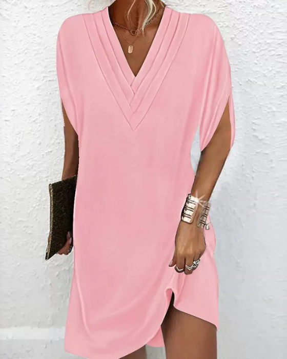 Selene | Soft V-Neck Midi Dress 1