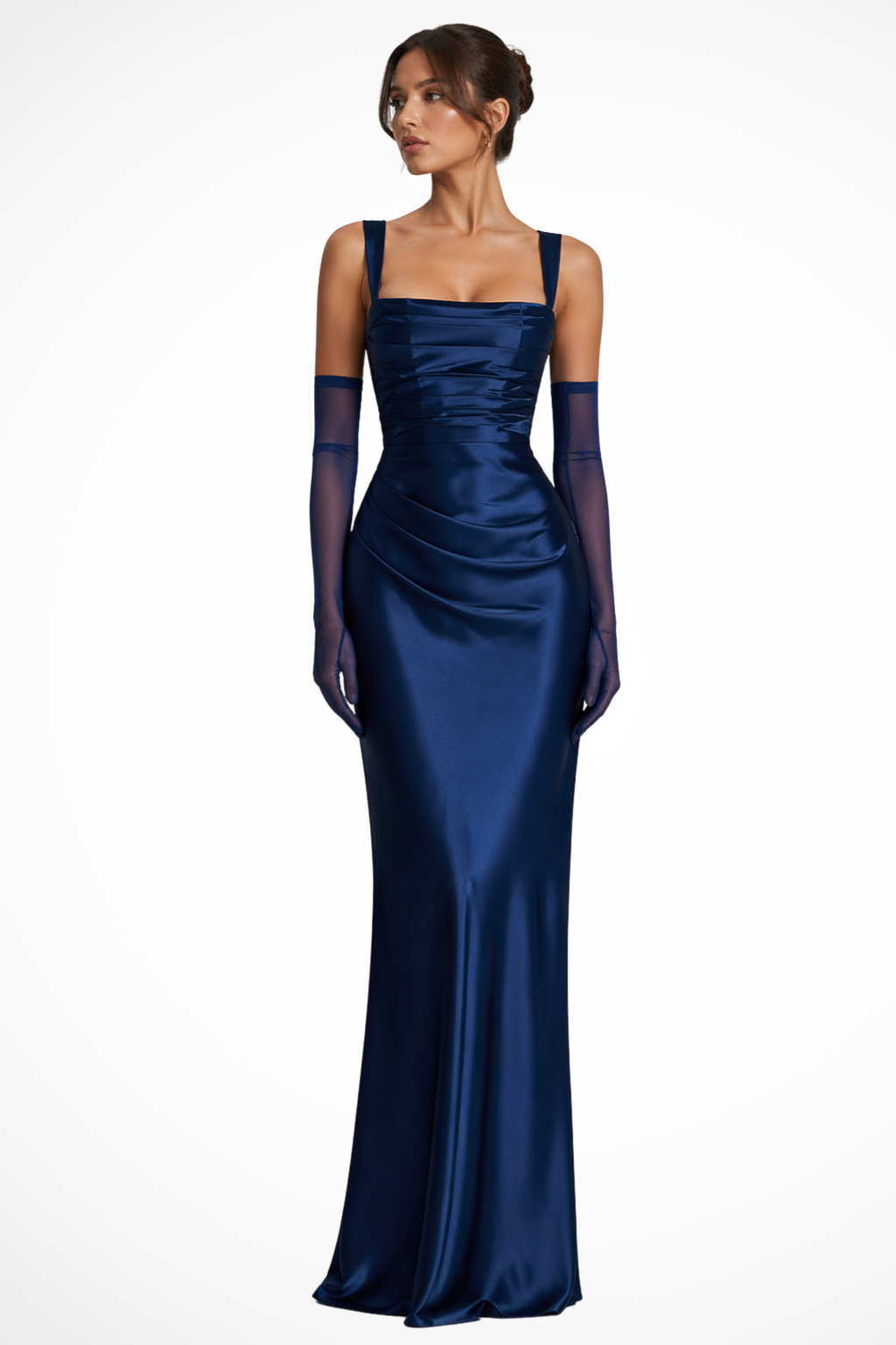 Seraphina | Glamorous and Elegant Ruched Satin Maxi Dress 3