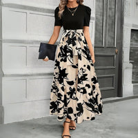 Ivy | Maxikleid mit botanischem Print und Taillengürtel