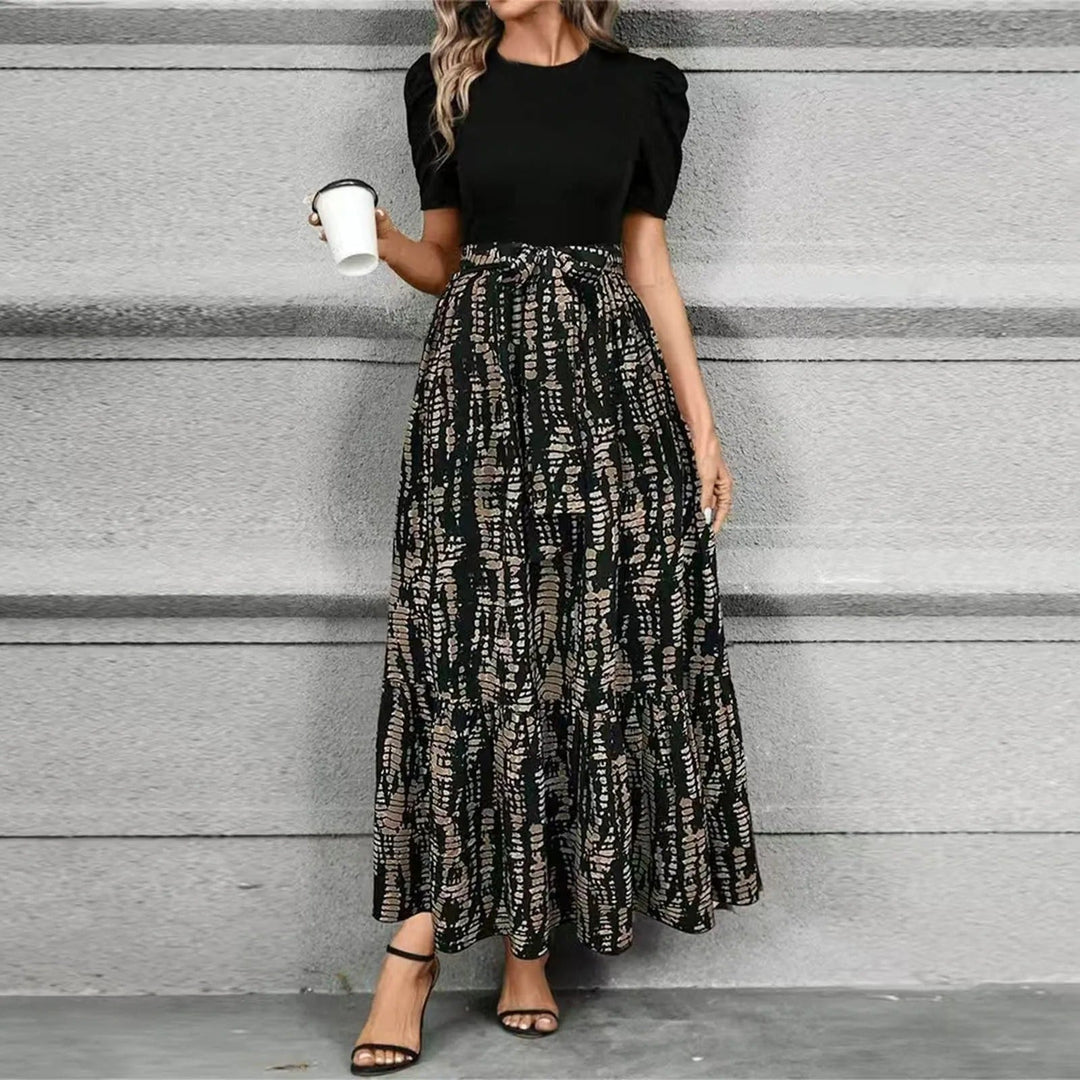 Serena | Botanical Print Waist Tie Maxi Dress 1