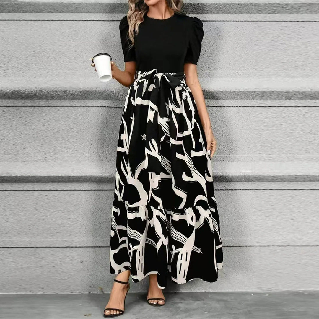 Serena | Botanical Print Waist Tie Maxi Dress 2