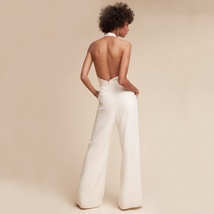 Sienna | Elegant Tailored Long Twill Jumpsuit 7