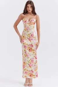 Elara | Abito lungo elegante a fiori