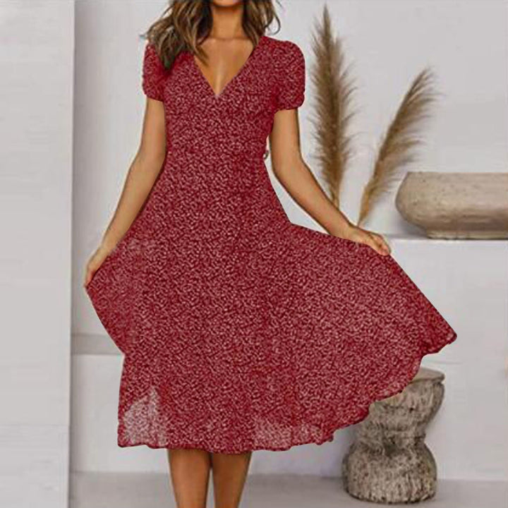 Sienna | Women's A-Line Dress – Elegant V-Neck, Flattering Fit & Playful Hem 3
