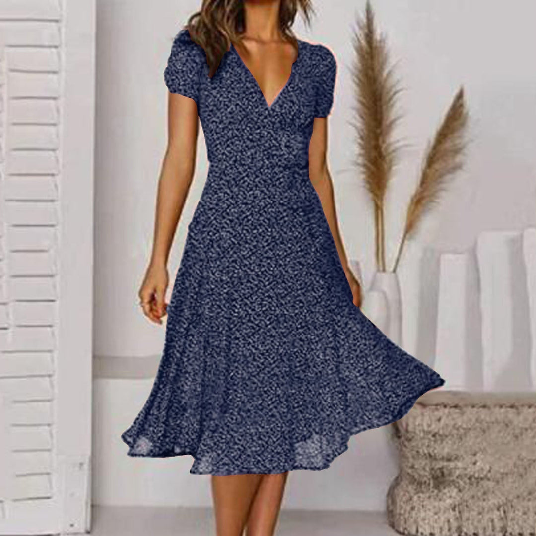 Sienna | Women's A-Line Dress – Elegant V-Neck, Flattering Fit & Playful Hem 4