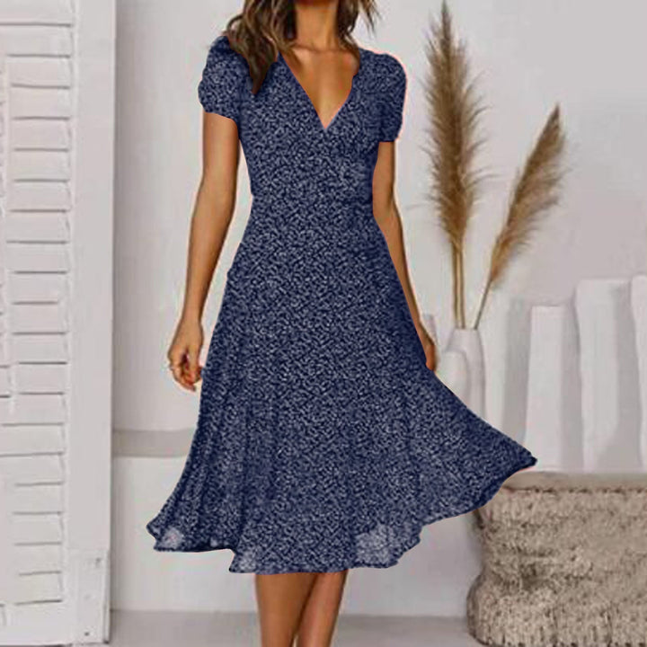 Sienna | Women's A-Line Dress – Elegant V-Neck, Flattering Fit & Playful Hem 4