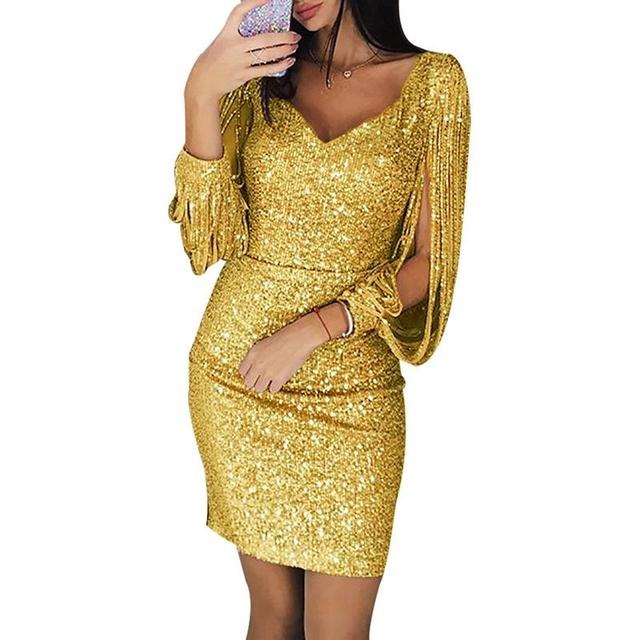 Sloane | Party Dress Cocktail Dress Elegant V-Neck Sequined Fit 5