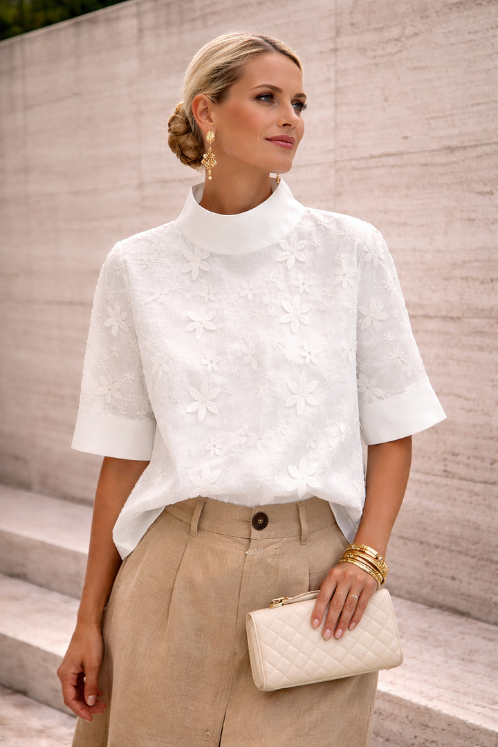 Sofia | Elegant High-Neck Women's Blouse 0