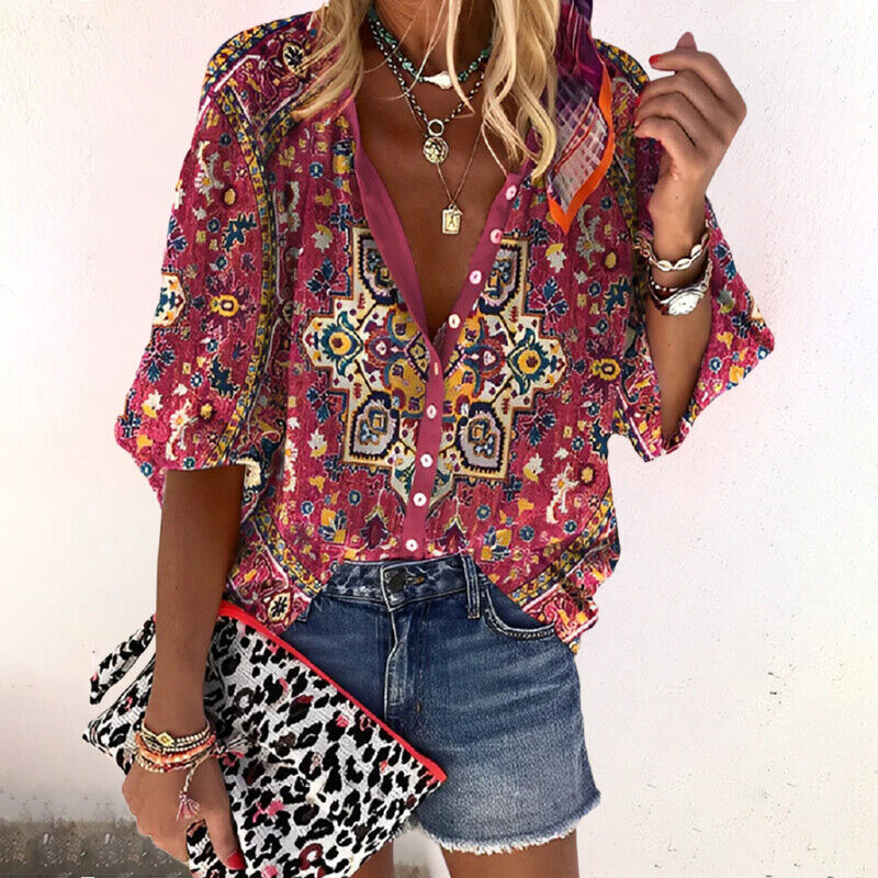Sofia | Womens Blouse Long Sleeve Boho Lightweight Summer Tops 2
