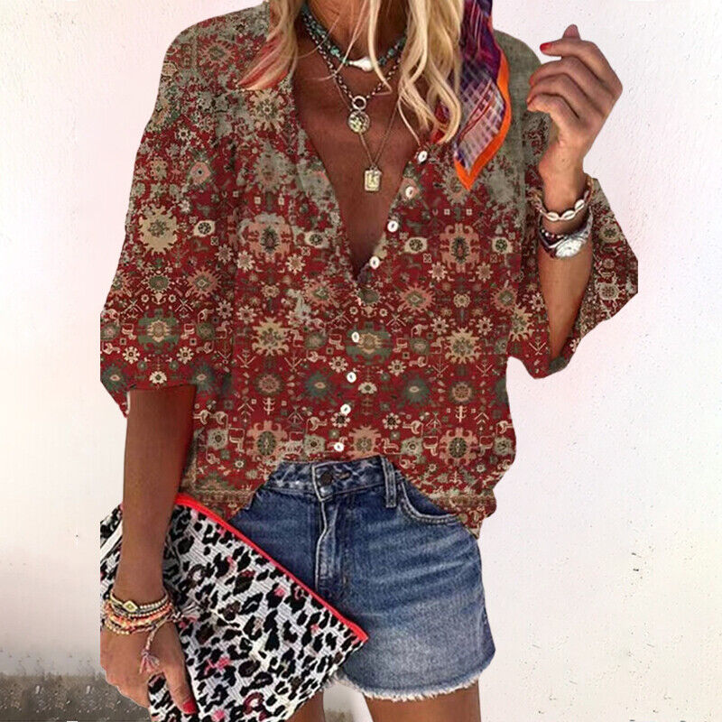 Sofia | Womens Blouse Long Sleeve Boho Lightweight Summer Tops 3
