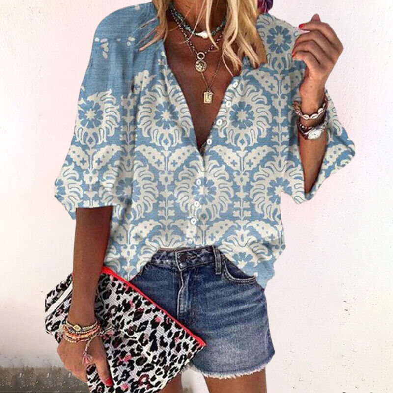 Sofia | Womens Blouse Long Sleeve Boho Lightweight Summer Tops 4