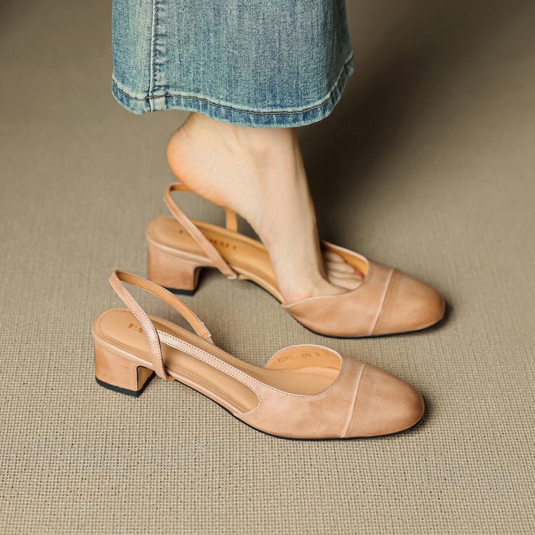 Sophia | Elegant Genuine Leather Slingback Pumps 1