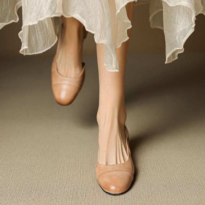 Sophia | Elegant Genuine Leather Slingback Pumps 2