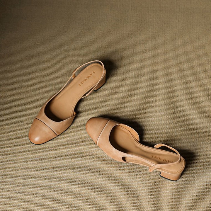 Sophia | Elegant Genuine Leather Slingback Pumps 4