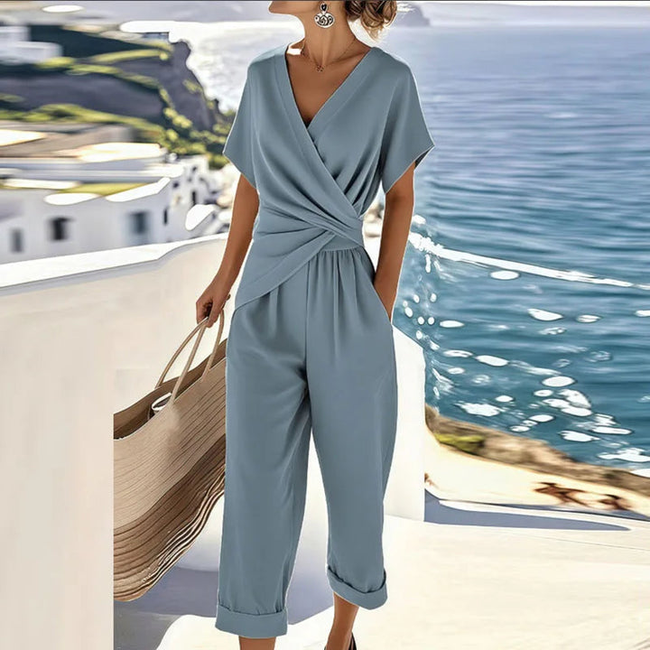 Sophia | Elegant Two-Piece Summer Set with Sophisticated Wrap Top 0