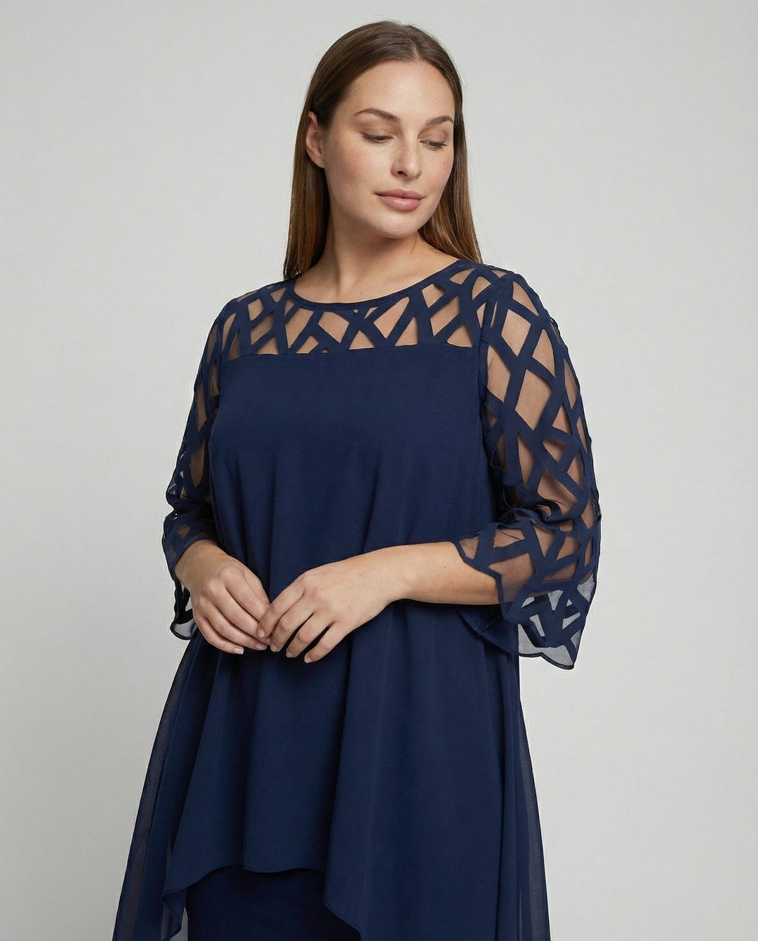 Sophia | Elegant & Soft Tailored Curve Midi Dress 1