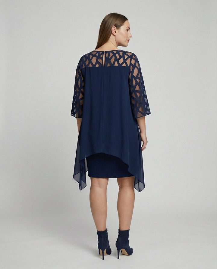 Sophia | Elegant & Soft Tailored Curve Midi Dress 3