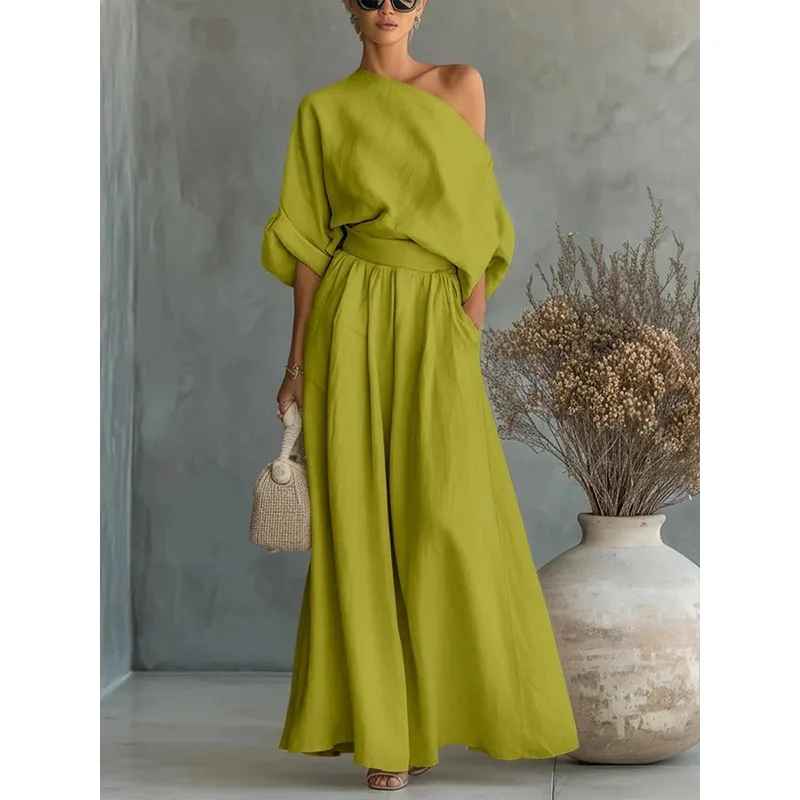 Sophia | Feminine And Flowy Off The Shoulder Two Piece Set 2