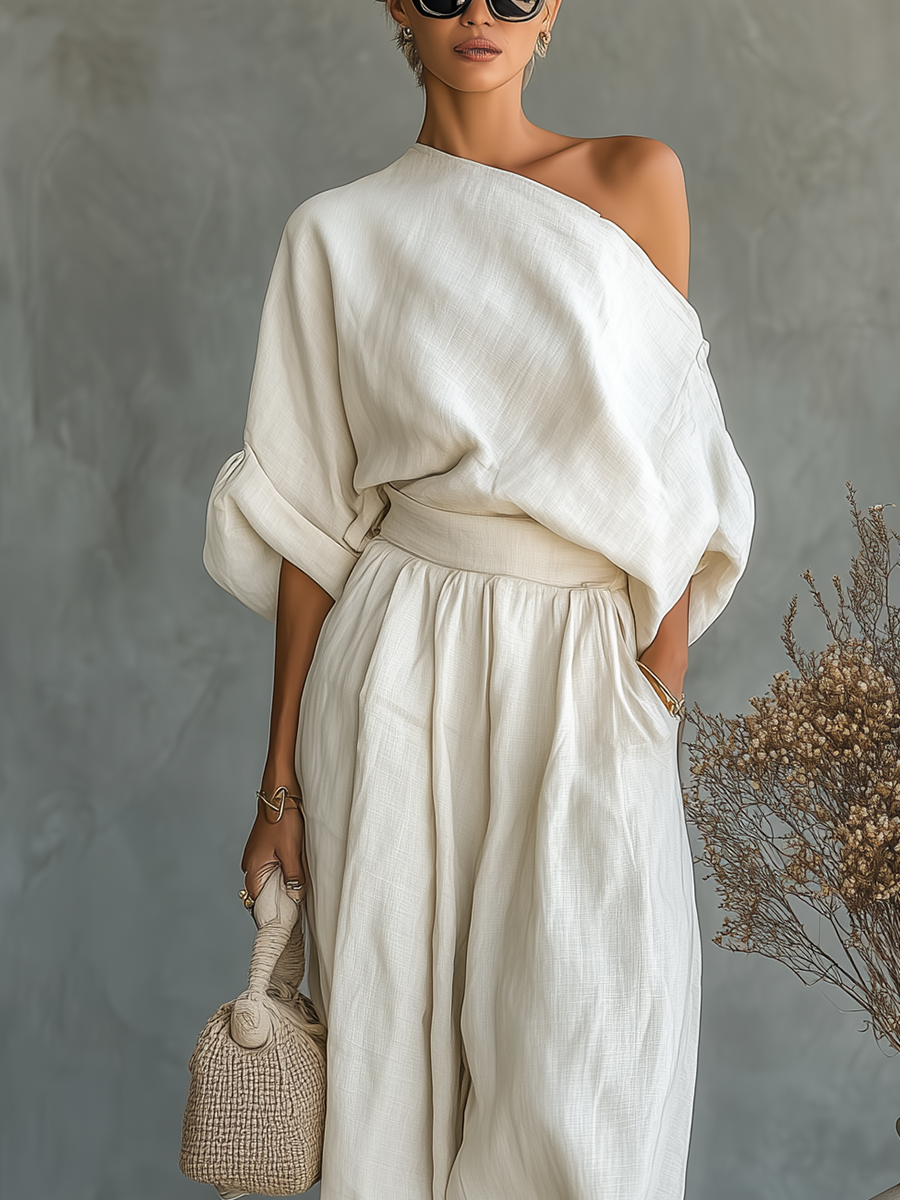 Sophia | Feminine And Flowy Off The Shoulder Two Piece Set 5