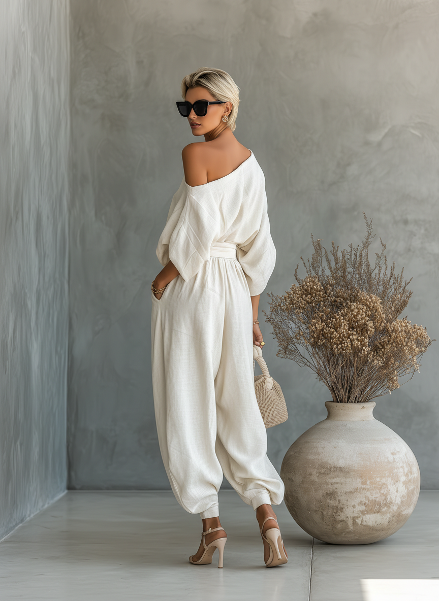 Sophia | Feminine And Flowy Off The Shoulder Two Piece Set 8