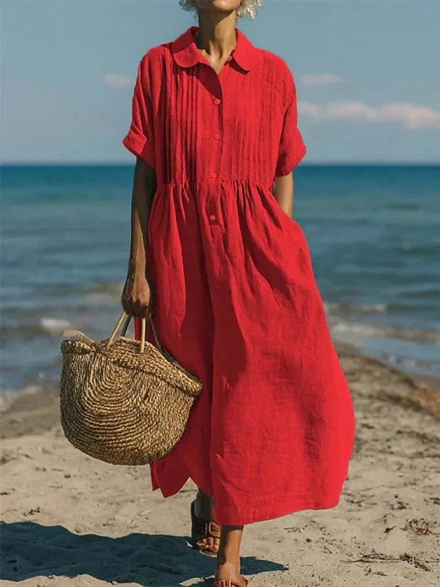 Sophia | Timeless and Breathable Women Cotton Shirt Dress 4