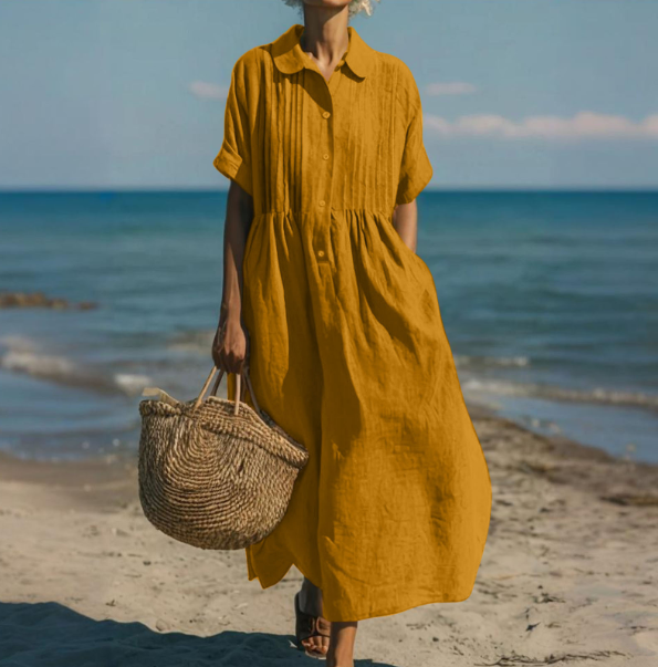 Sophia | Timeless and Breathable Women Cotton Shirt Dress 5