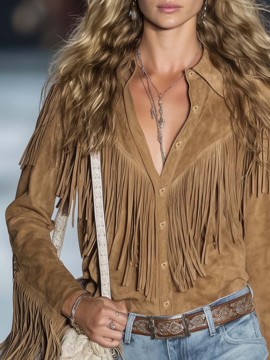 Sophie | Authentic And Stylish Fringed Western Shirt 2