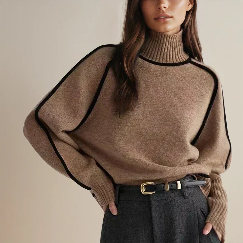 Sophie | Comfortable And Warm Oversized Turtleneck Knit Sweater 2