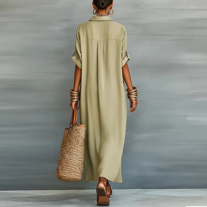 Sophie | Elegant Button-Down Maxi Shirt Dress 1