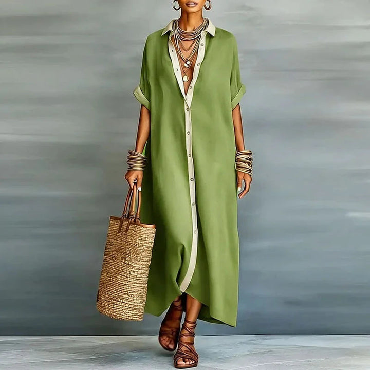 Sophie | Elegant Button-Down Maxi Shirt Dress 5