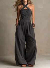 Talia | Eleganter Damen-Jumpsuit mit weitem Bein