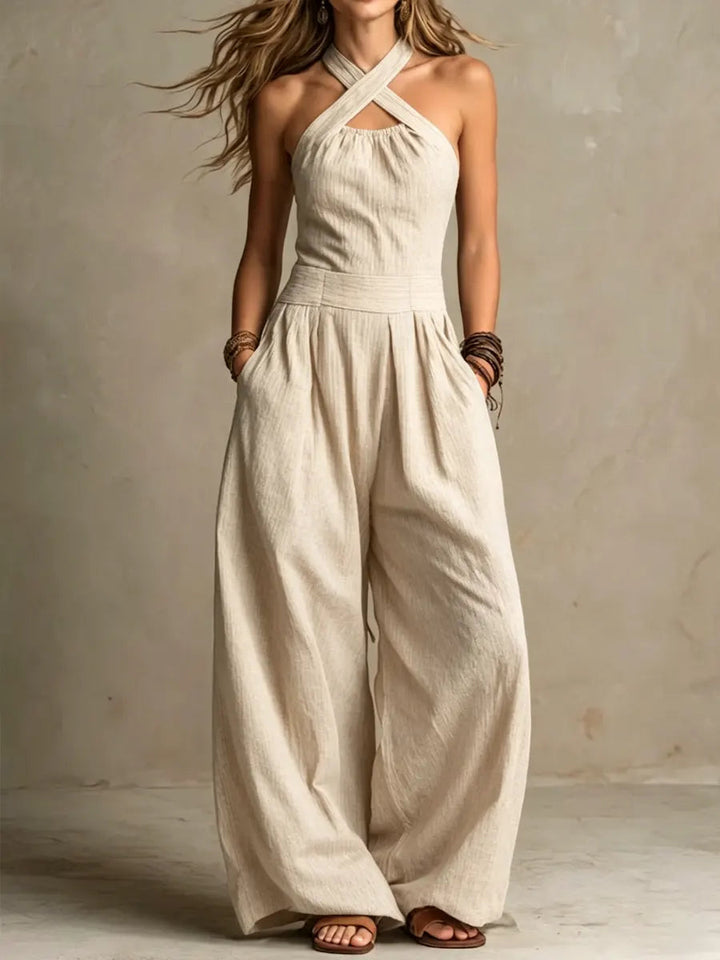 Tahlia | Elegant And Flowing Wide-Leg Wrap Jumpsuit 2