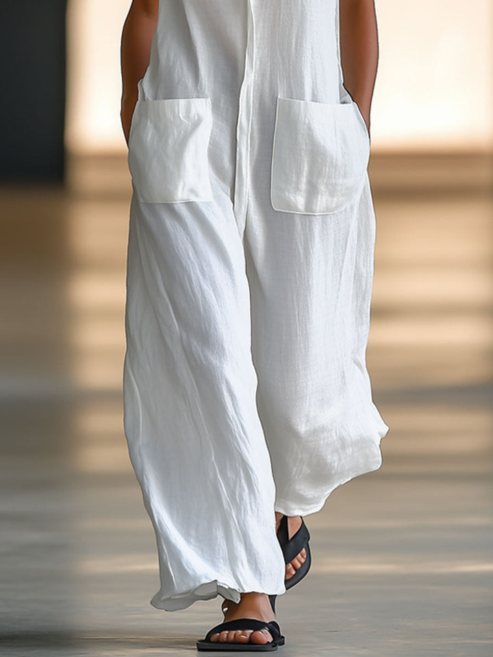 Talia | Effortless and Comfortable Sleeveless Wide Leg Jumpsuit 2