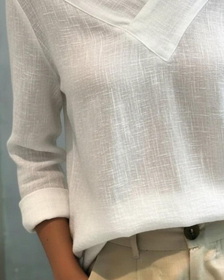 Tamara | Asymmetric V-Neck & Relaxed Fit Women's Top 1