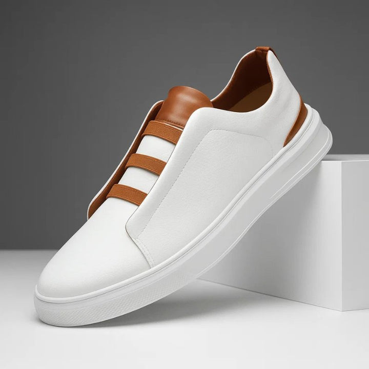 Thomas | Sophisticated And Comfortable Leather Slip-On Sneakers 0