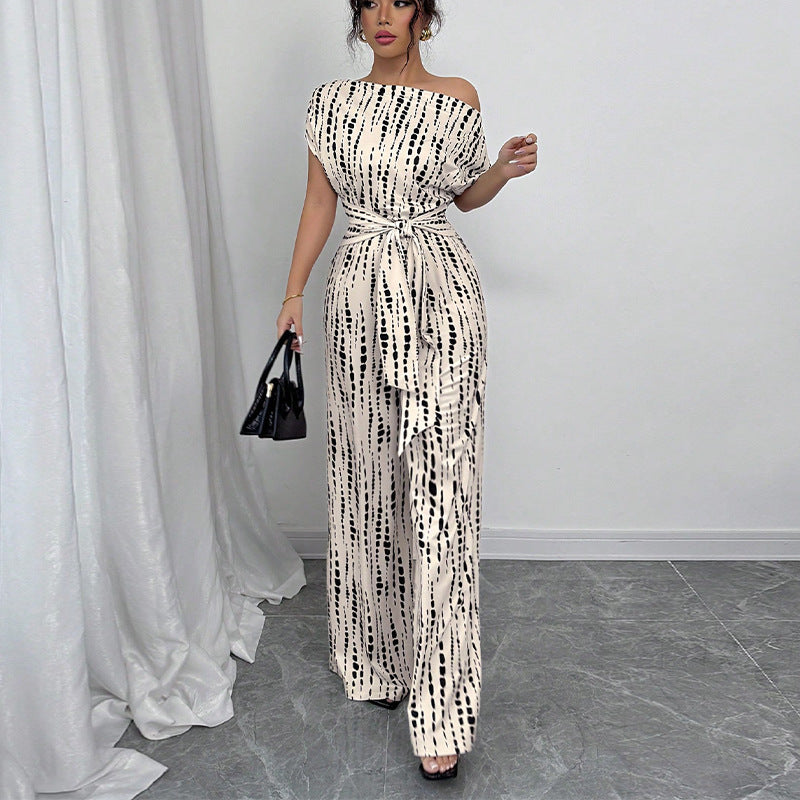 Traci | One-Shoulder Printed Wide-Leg Jumpsuit 2