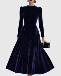 Violette | Elegante Abito Midi in Velluto da Donna