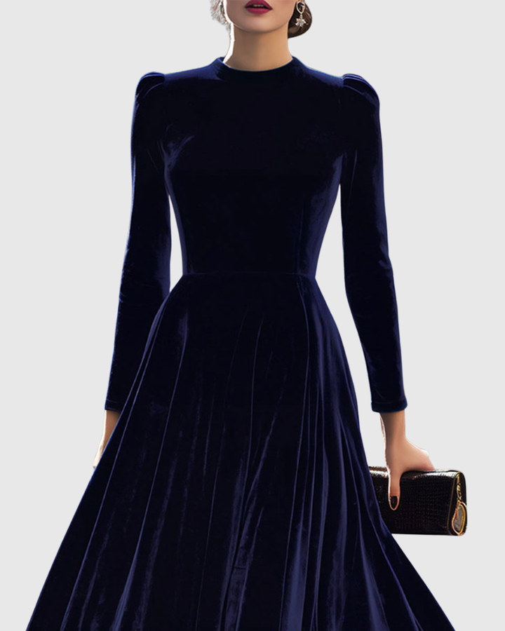 Vantor | Elegant Velvet Midi Women's Dress 1