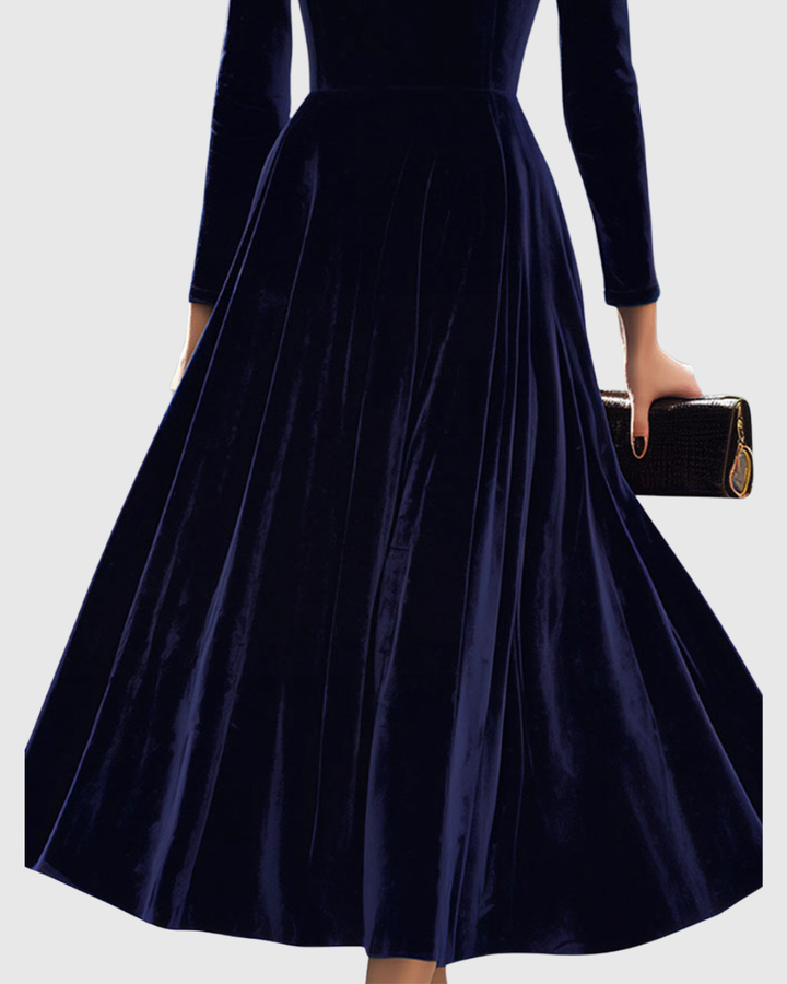 Vantor | Elegant Velvet Midi Women's Dress 2