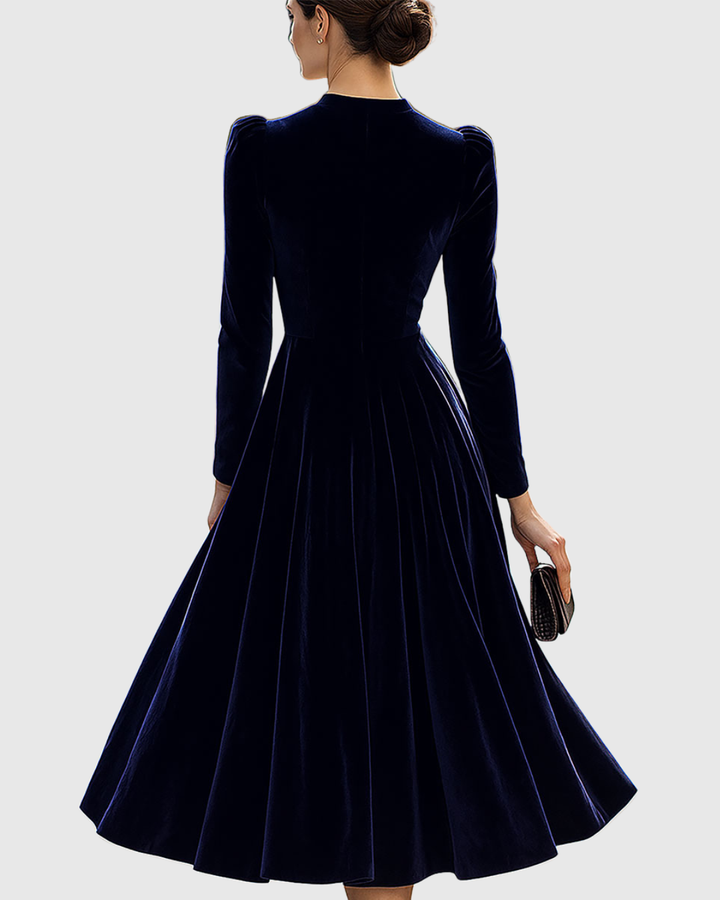 Vantor | Elegant Velvet Midi Women's Dress 3