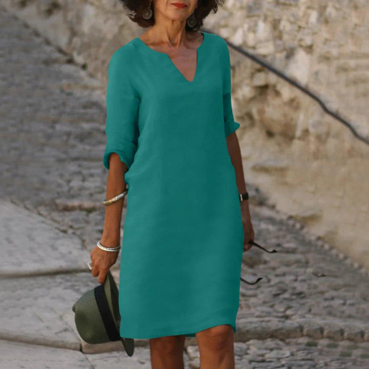 Vera | Women's Dress – Flattering V-Neck, Comfortable Fit & Effortless Style 0