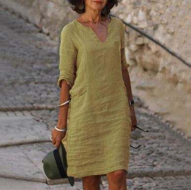 Vera | Women's Dress – Flattering V-Neck, Comfortable Fit & Effortless Style 10