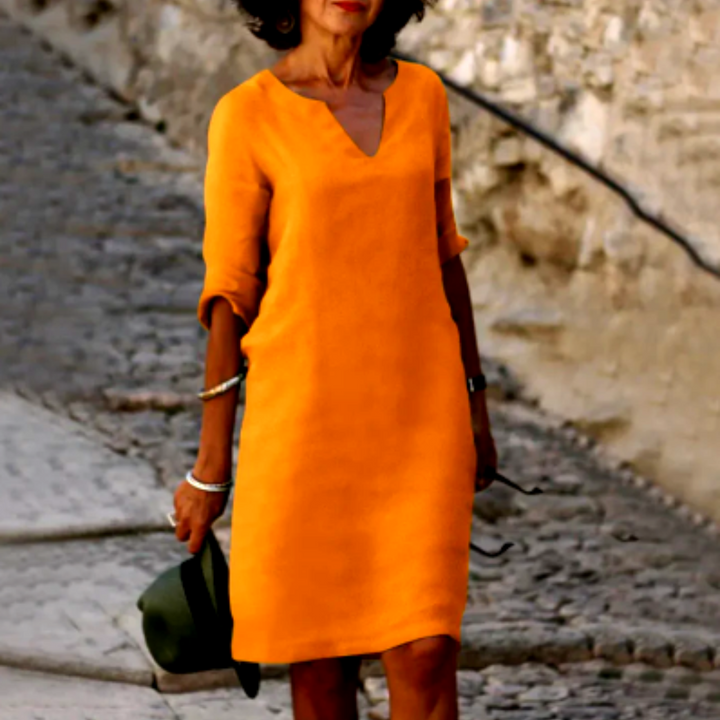 Vera | Women's Dress – Flattering V-Neck, Comfortable Fit & Effortless Style 11
