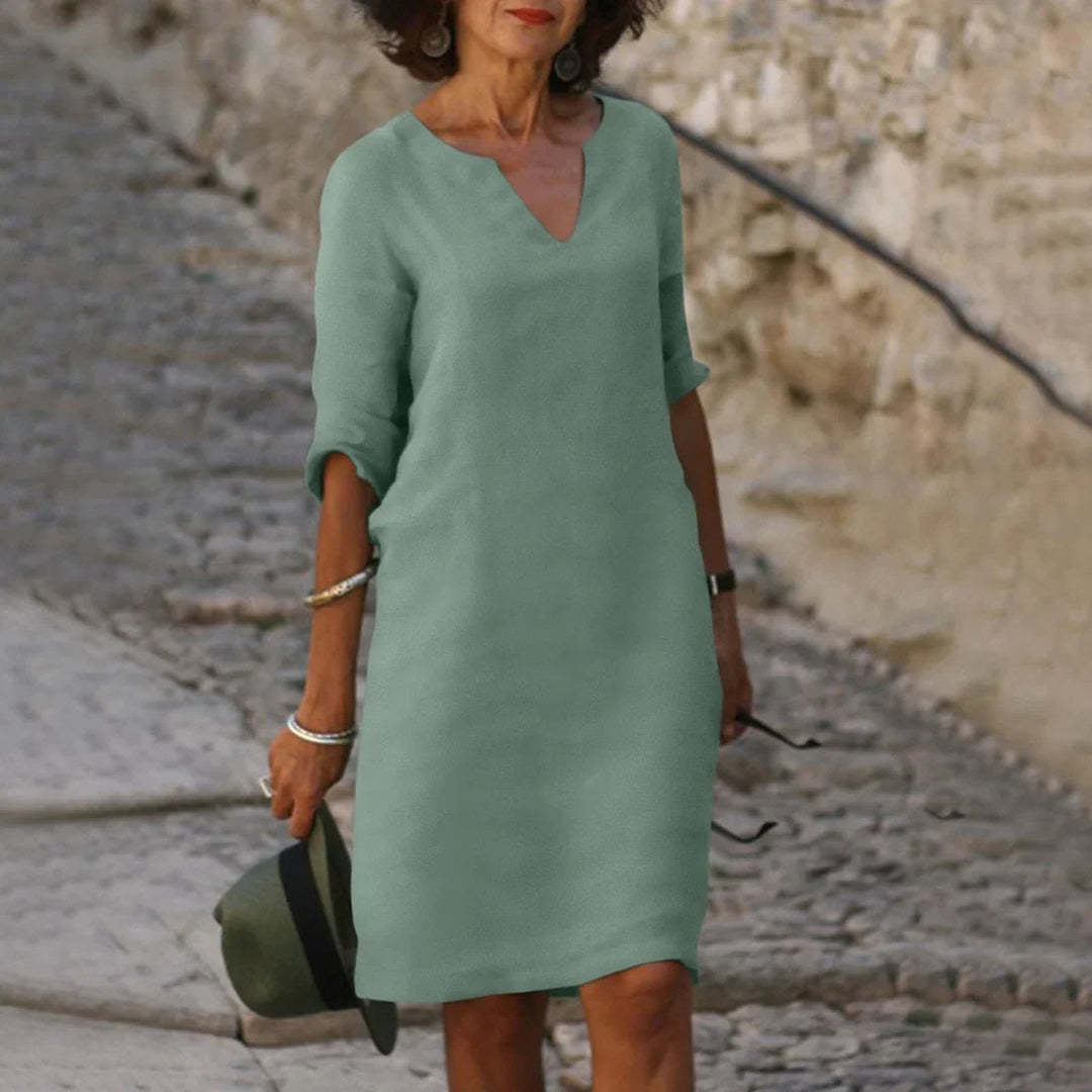 Vera | Women's Dress – Flattering V-Neck, Comfortable Fit & Effortless Style 13