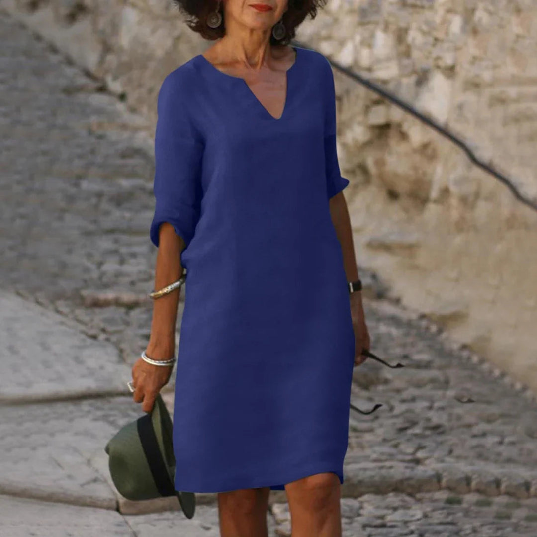 Vera | Women's Dress – Flattering V-Neck, Comfortable Fit & Effortless Style 8
