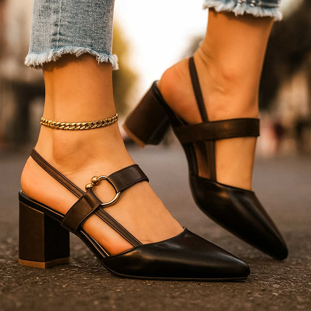 Vespera | Elegant Gold Strappy Heels for Day to Night Style 2