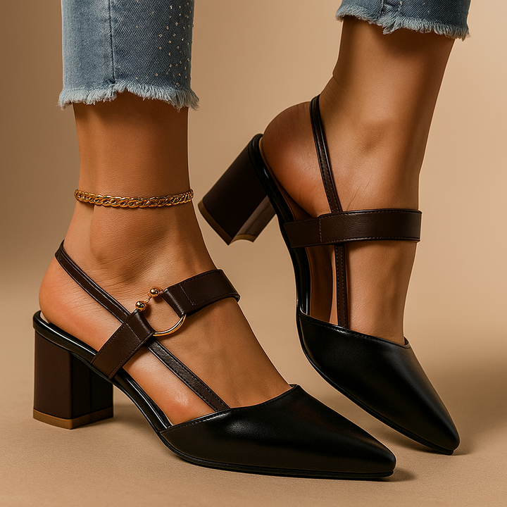 Vespera | Elegant Gold Strappy Heels for Day to Night Style 5