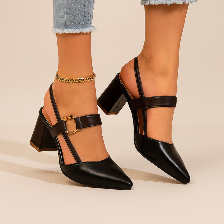 Vespera | Elegant Gold Strappy Heels for Day to Night Style 7