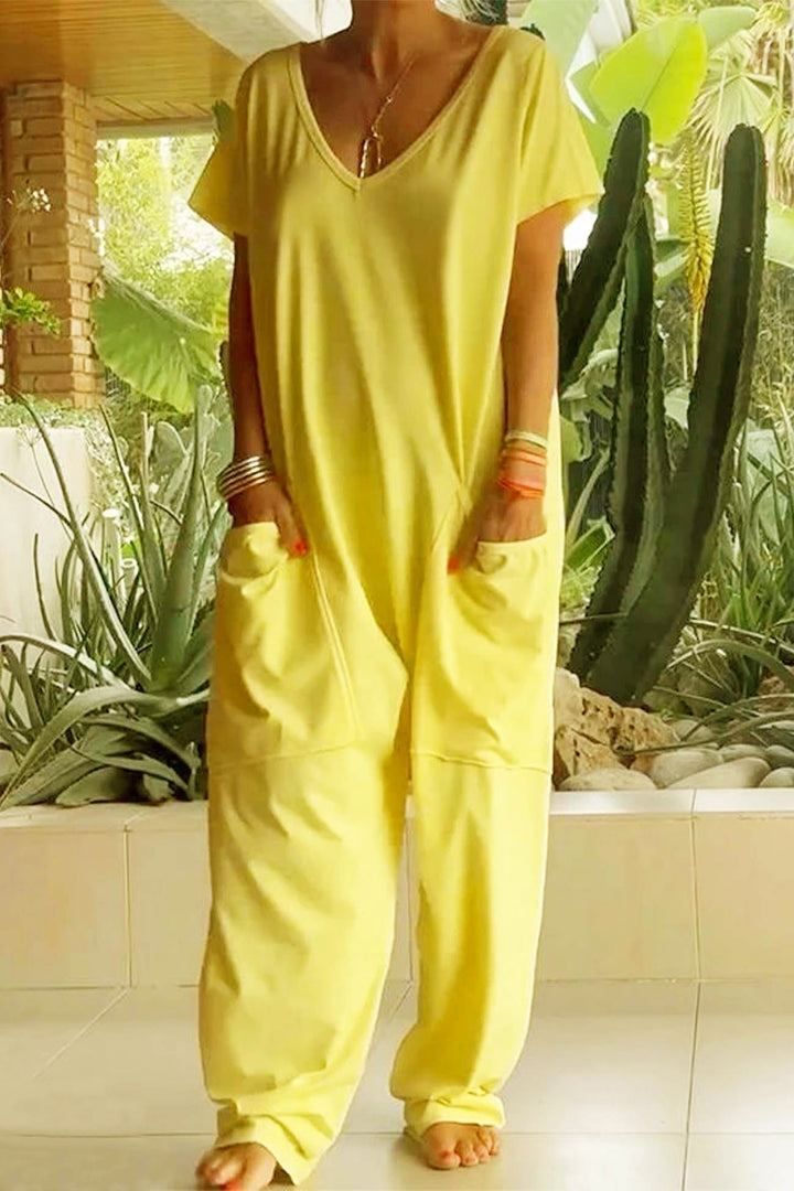 Victoria | Effortless Wide-Leg Casual V-Neck Jumpsuit 2
