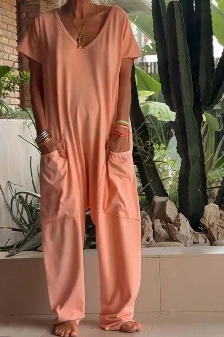 Victoria | Effortless Wide-Leg Casual V-Neck Jumpsuit 3